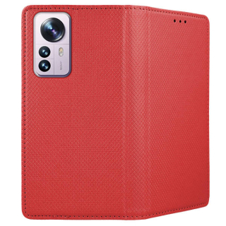 Knižkové puzdro na Xiaomi 12 Pro - Smart Magnet červené