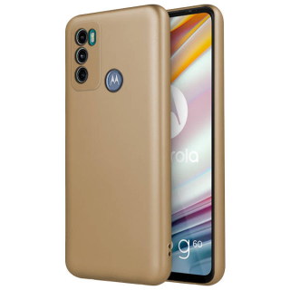 Silikónový obal pre Motorola Moto G60 - Metallic zlatý