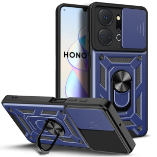 Tvrdený kryt pre Honor X7a - RING ARMOR SLIDE modrý