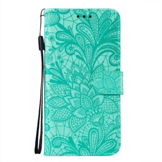 Knižkové puzdro na Samsung Galaxy A54 5G - FLOWER zelené