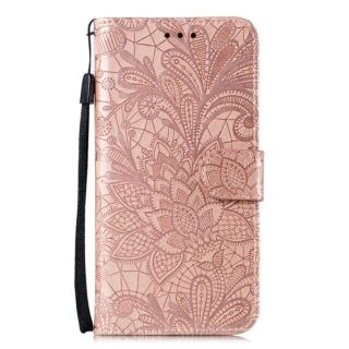 Knižkové puzdro na Samsung Galaxy A54 5G - FLOWER ružové