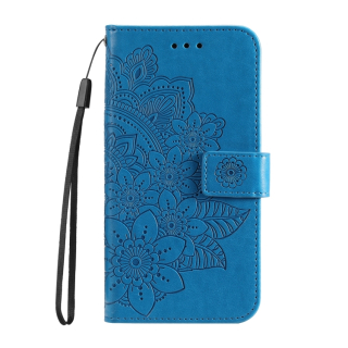 Knižkové puzdro pre Xiaomi Redmi Note 12S - Knižkové FLOWERS modré