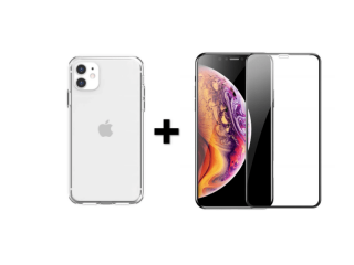 9D SKLO + KRYT 2v1 pre Apple iPhone 11 priesvitné