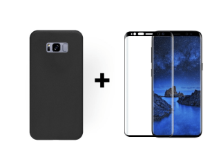 9D SKLO + PÚZDRO 2v1 pre Samsung Galaxy S8 čierne