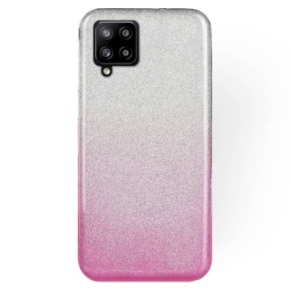 Silikonové púzdro na Samsung Galaxy A42 5G Glitter strieborno ružové